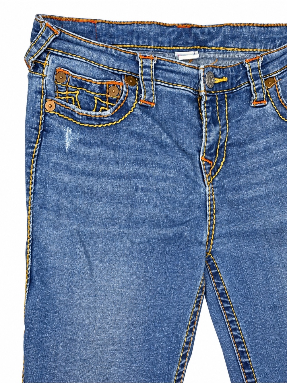 True Religion Women’s Slim-Straight-Big T Jeans| Flattering, Western Style Denim - Picture 5 of 12
